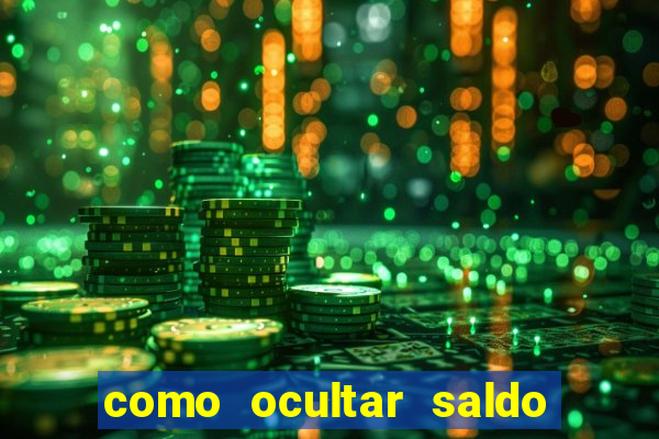 como ocultar saldo na betfair